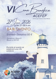 Cartel VI Cena Ben&eacute;fica acefep