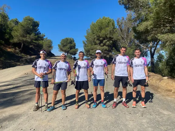 Componentes de la selección de Ceuta de marcha nórdica