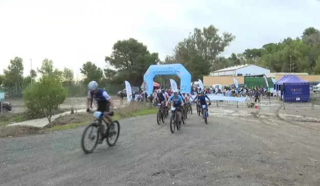 Momento de la salida de la prueba desde el Campo de Tiro del Jaral