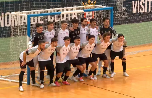 Formación del Ceutí, este sábado, antes de medirse al Melistar de Melilla