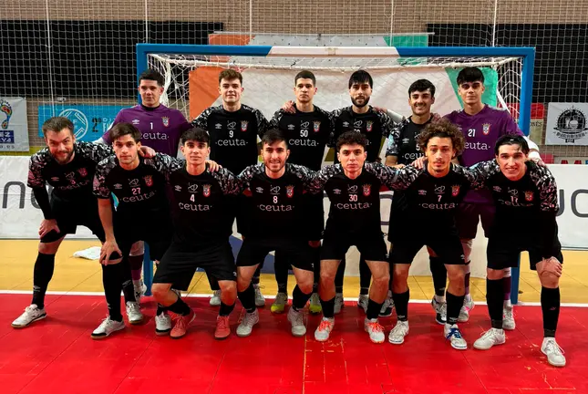 Formación de la UA Ceutí, este domingo en el pabellón Siglo XXI de Zaragoza