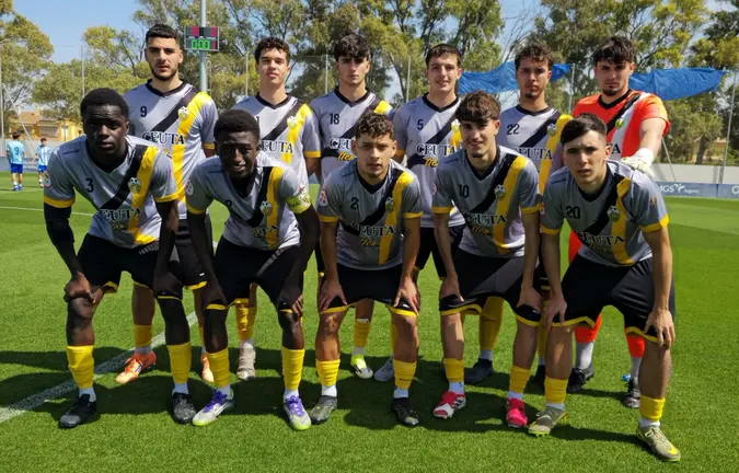 Once inicial del Sporting Atl&eacute;tico, en la Ciudad Deportiva del M&aacute;laga