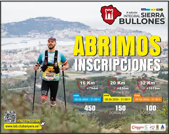 Cartel de la apertura de inscripciones de la X Integral Sierra Bullones