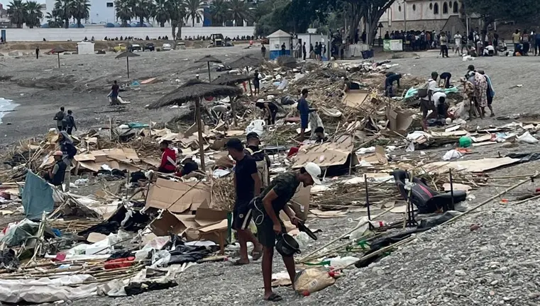 trampol&iacute;n limpieza inmigrantes