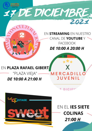 CARTEL ACTIVIDADES CASA DE LA JUVENTUD 17 DE DICIEMBRE