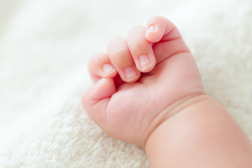 Newborn baby hand 
