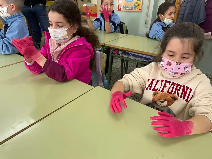 campaña lavado manos colegio lope de vega niños