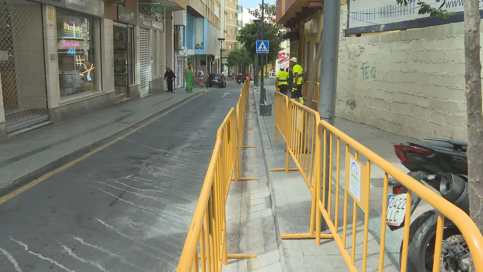 calle cervantes corte trafico rodado