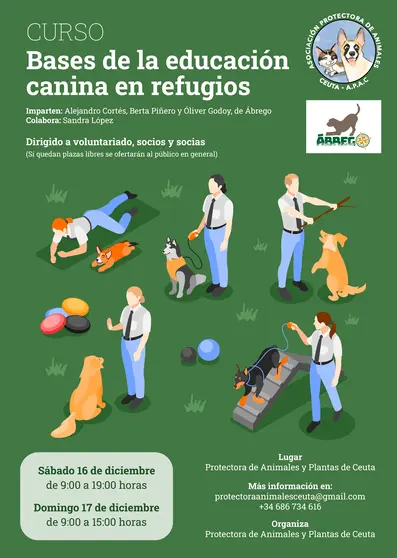 Cartel Curso Educación Canina