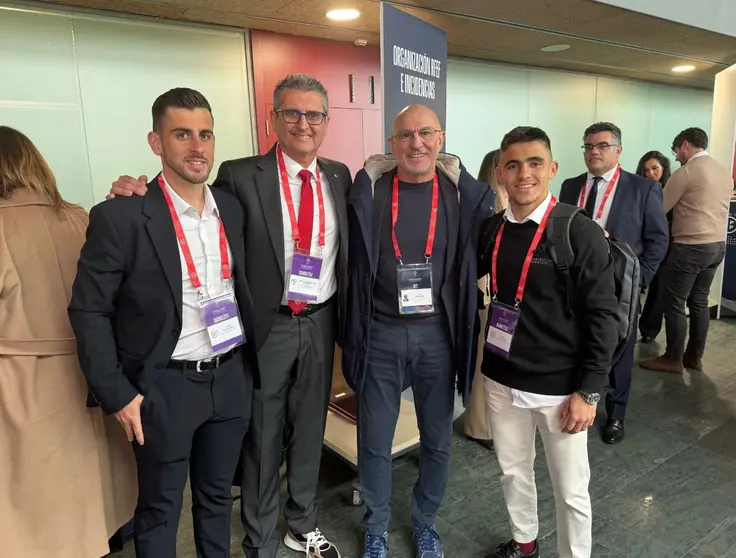 Antonio Pozo, García Gaona, Luis de la Fuente y Aisar Ahmed, en la última Asamblea de la RFEF