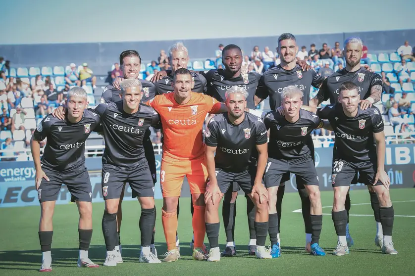 Once inicial de la AD Ceuta FC, este pasado sábado en Ibiza
