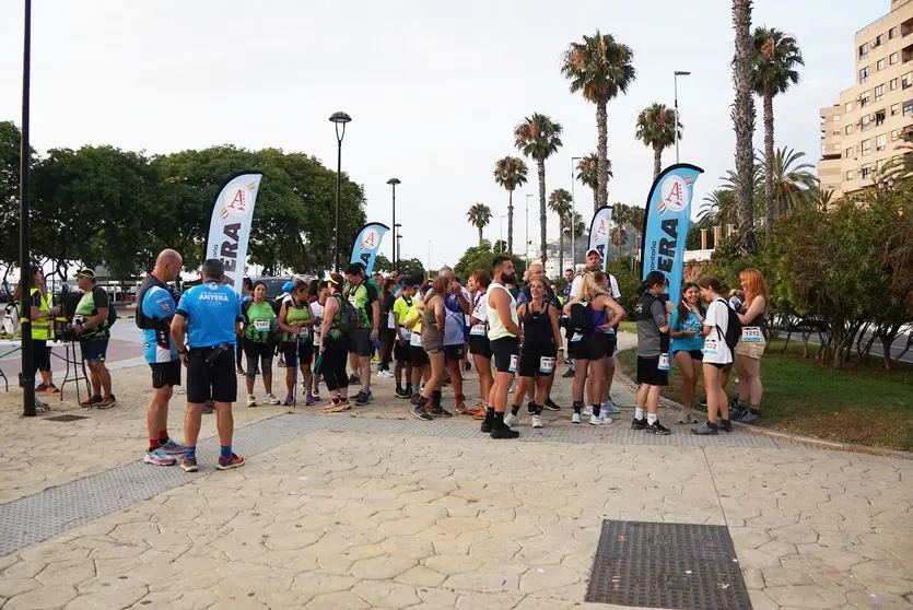 Los participantes, antes de tomar la salida desde el Parque Urbano Juan Carlos I