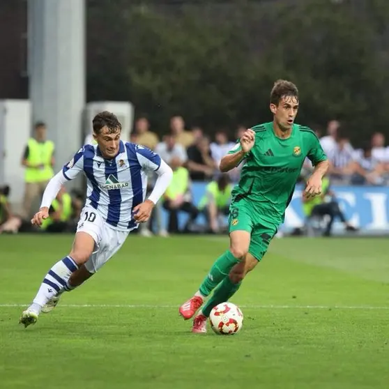 Un lance del Real Sociedad B- Nàstc de Tarragona de este domingo