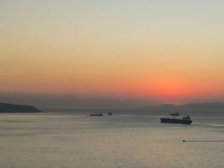 ocaso anochecer mar