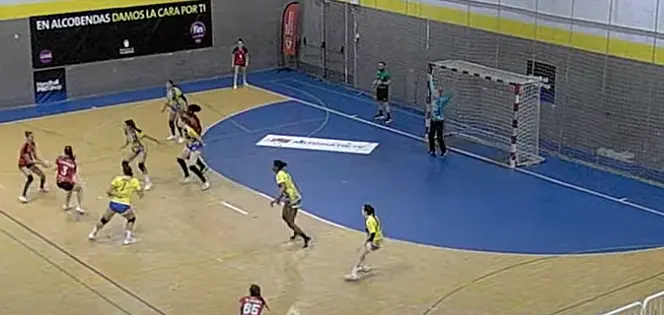 Una imagen del partido disputado este sábado en Alcobendas