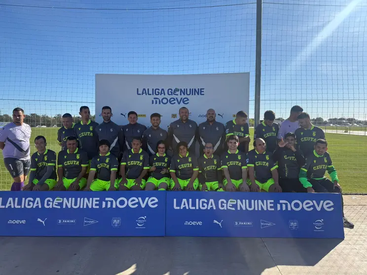 Formación del equipo de la AD Ceuta Genuine