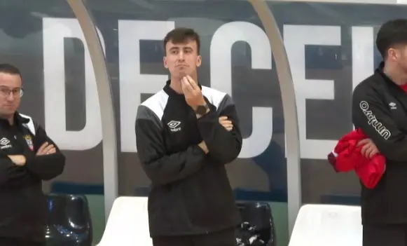 Nacho Garc&iacute;a, nuevo entrenador de la UA Ceut&iacute;, este domingo en el 'Guillermo Molina'