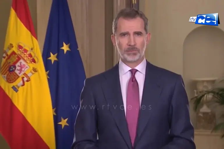 El rey afirma que se vencerá al virus
