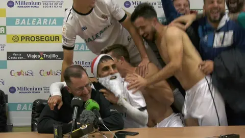 Celebración Jugadores AD Ceuta FS