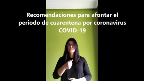 Recomendaciones para la ciudadanía. Lengua de Signos. COPCE
