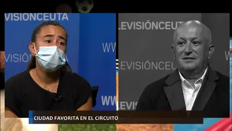 Olga Parres y entrenador