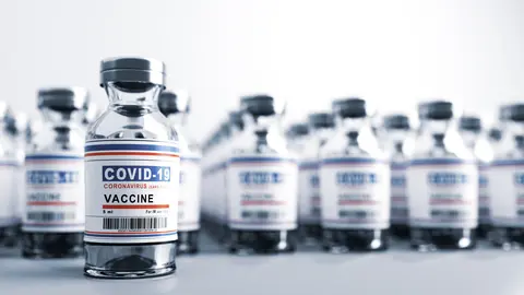 Coronavirus Covid-19 vaccine. Covid19 vaccination production and supply. Health and medicine