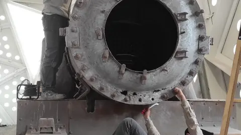 locomotora estación ferrocarril