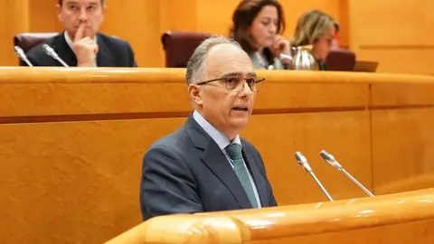 Alberto Gaitán durante su intervención en el Senado