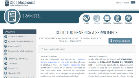 SEDE ELECTRONICA SERVILIMPCE