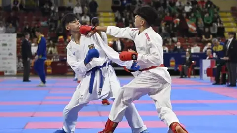 Imagen de uno de los combates del Campeonato de España celebrado en Córdoba