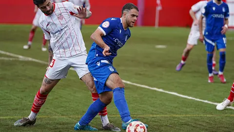 Una imagen del partido disputado este domingo por la tarde en La Palma