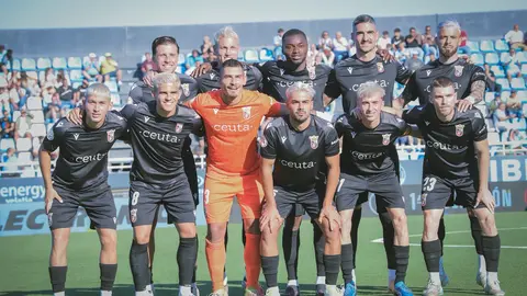 Once inicial de la AD Ceuta FC, este pasado sábado en Ibiza