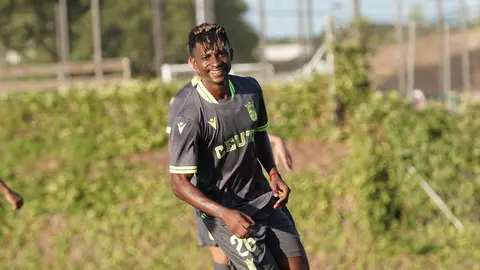 Efe, en un partido con la AD Ceuta