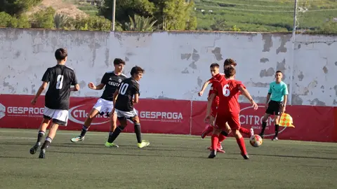 Un momento del partido disputado por los cadetes de Ceuta y La Rioja
