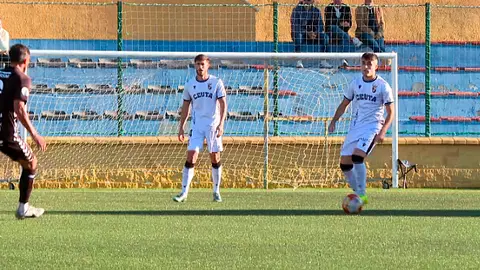 Un momento del encuentro disputado en el José Martínez 'Pirri'