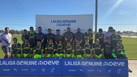 Formación del equipo de la AD Ceuta Genuine