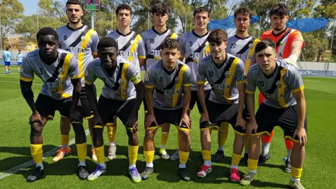 Once inicial del Sporting Atl&eacute;tico, en la Ciudad Deportiva del M&aacute;laga
