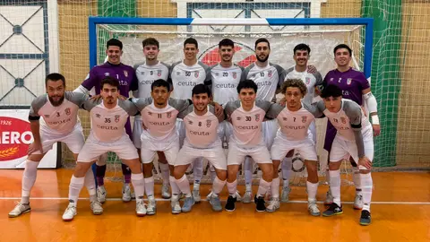 Formaci&oacute;n de la UA Ceut&iacute;, este domingo en el pabell&oacute;n La Granja de Zaragoza