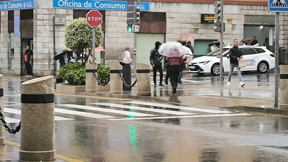 lluvia centro gente