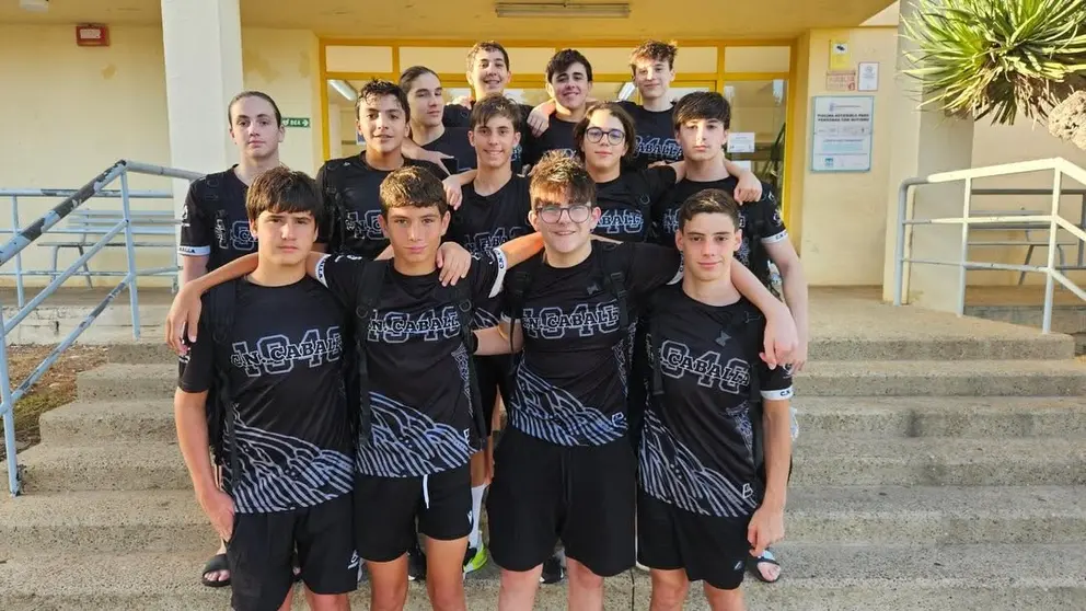 Los componentes del equipo cadete del CN Caballa-Ciudad de Ceuta
