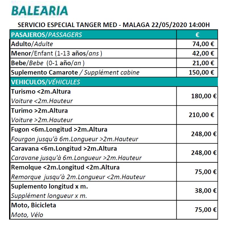HORARIOS BALEARIA