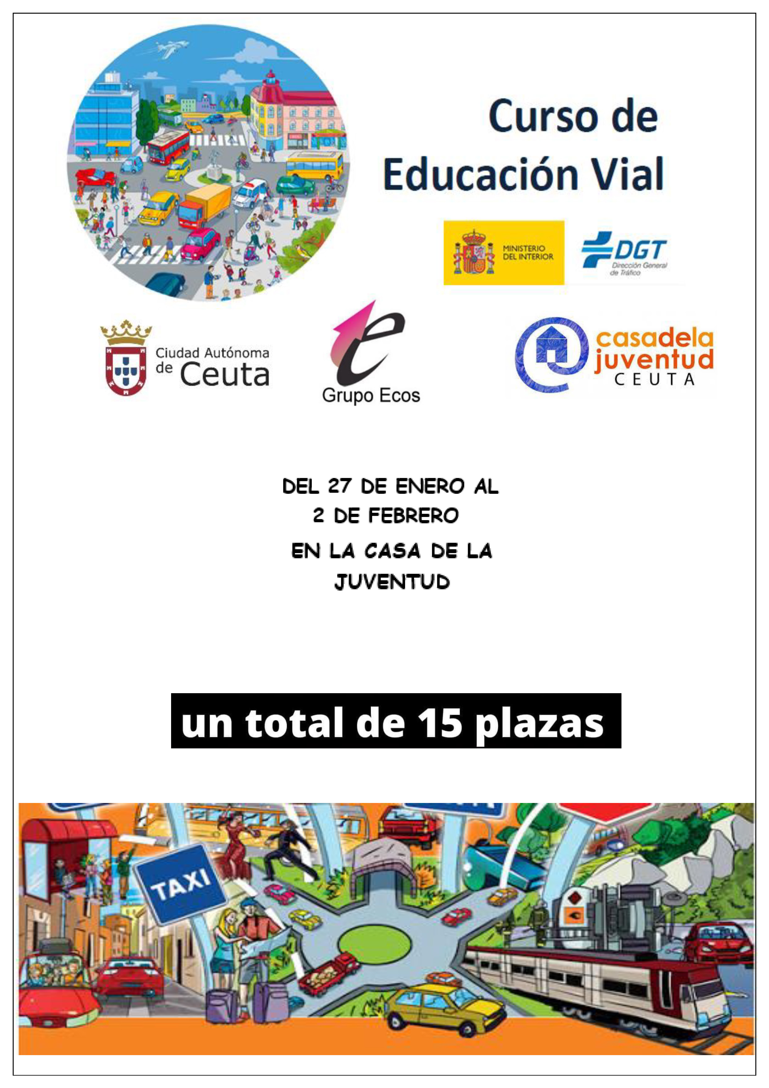 Cartel del Curso de Educacion Vial 2021