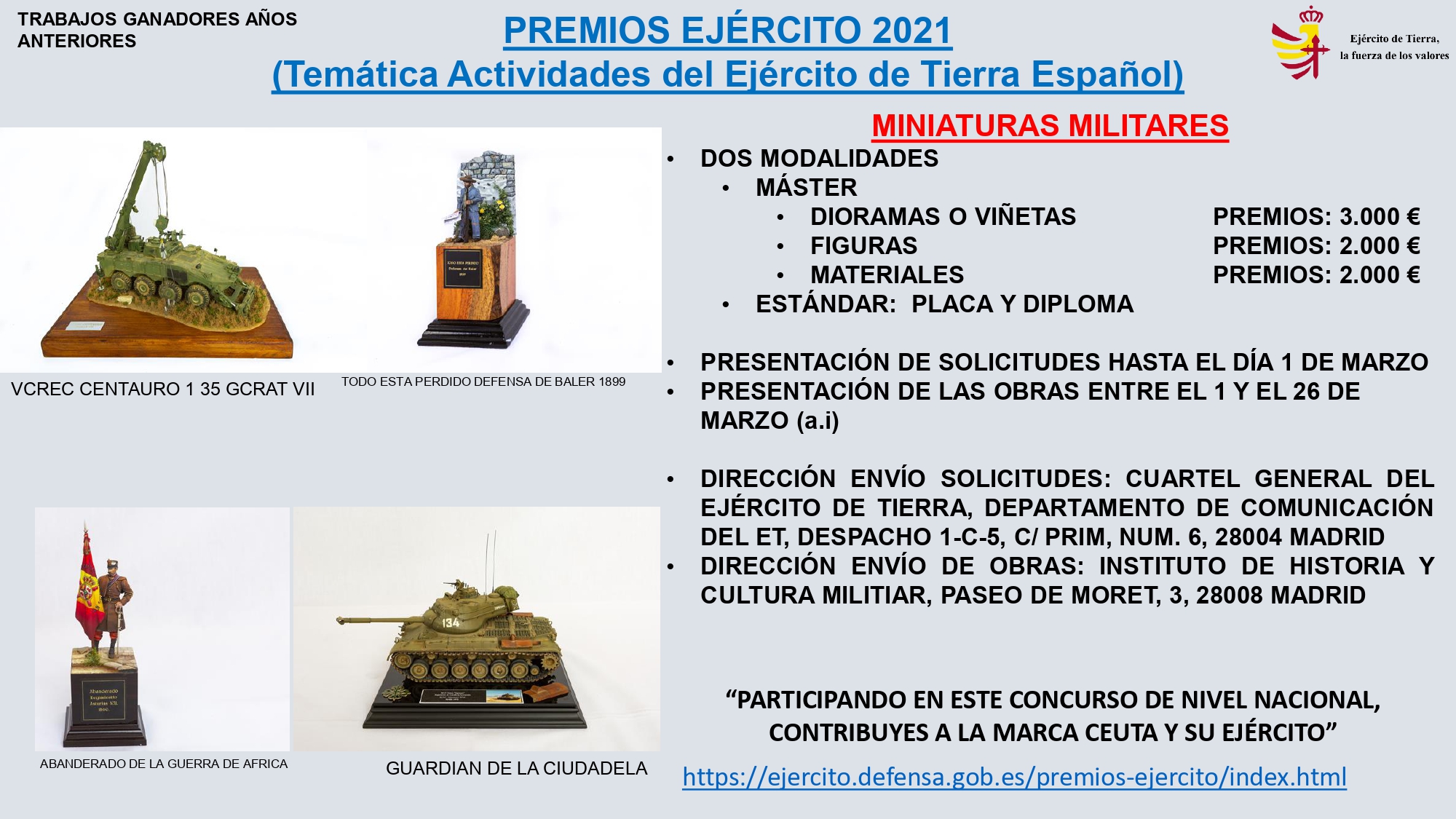 CARTEL MINIATURAS MILITARES PREMIOS EJÉRCITO