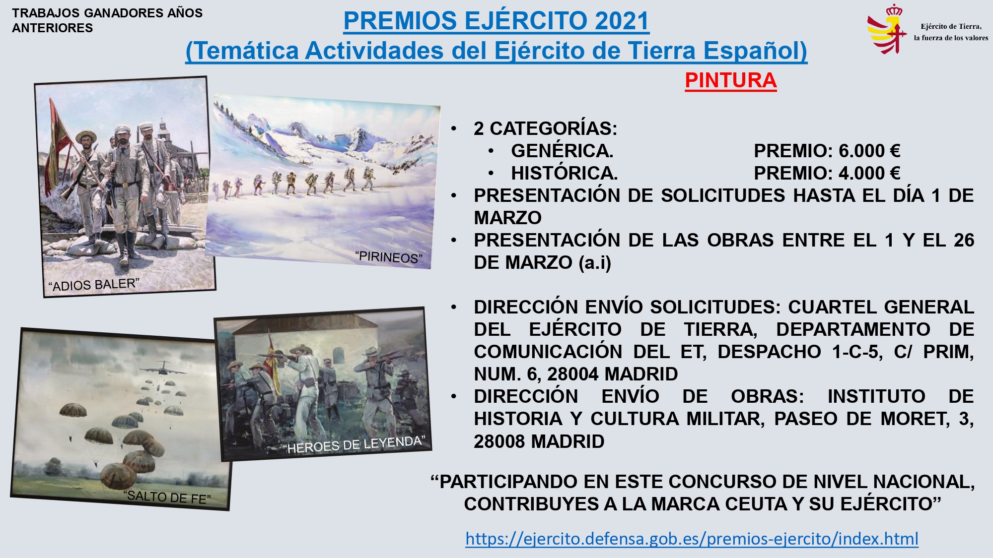CARTEL PINTURA PREMIOS EJÉRCITO