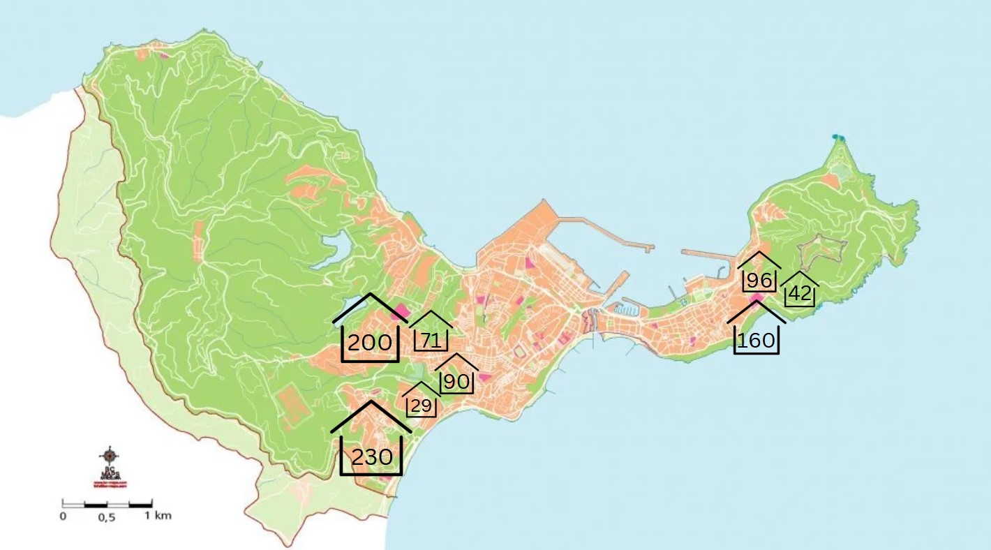 mapa ceuta viviendas