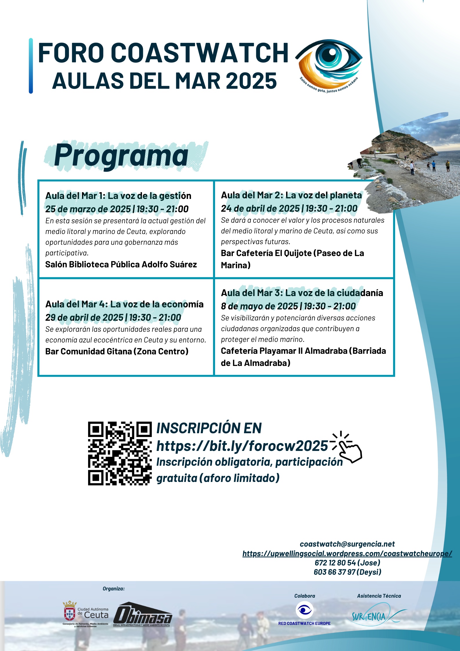 PROGRAMA SESIONES FORO DEL MAR_RED Coastwatch EUROPE - CW Ceuta 2025