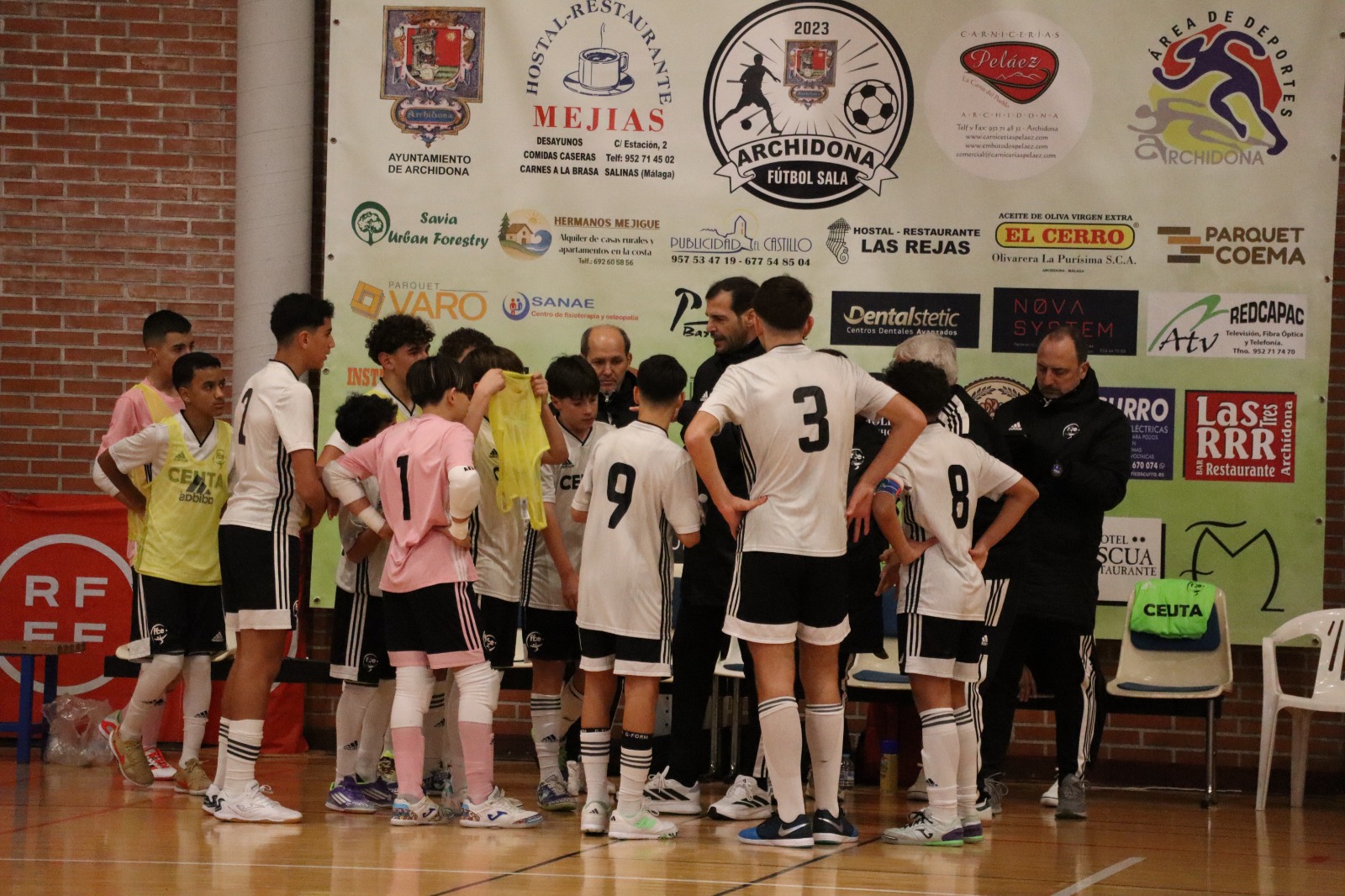Los infantiles de Ceuta, durante un tiempo muerto